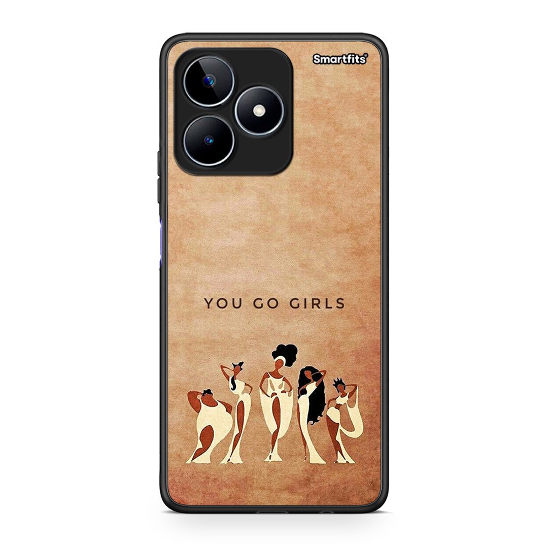 Realme C53 You Go Girl θήκη από τη Smartfits με σχέδιο στο πίσω μέρος και μαύρο περίβλημα | Smartphone case with colorful back and black bezels by Smartfits
