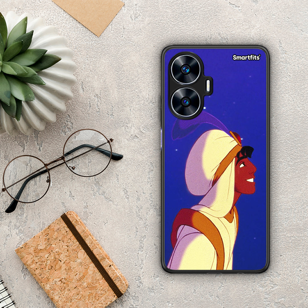 Θήκη Realme C55 Dual Alladin And Jasmine Love 1 από τη Smartfits με σχέδιο στο πίσω μέρος και μαύρο περίβλημα | Realme C55 Dual Alladin And Jasmine Love 1 Case with Colorful Back and Black Bezels