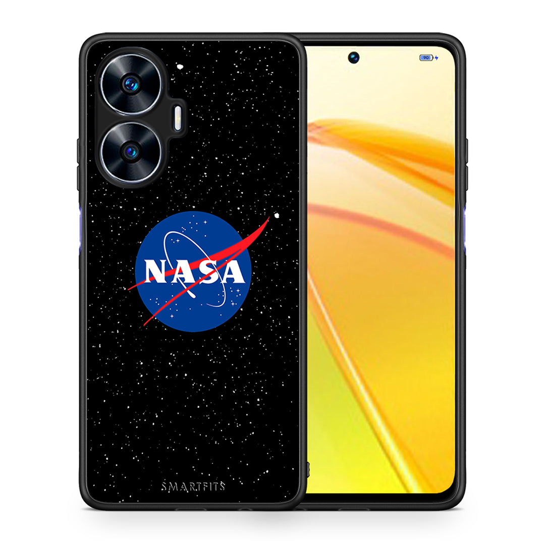 Θήκη Realme C55 Dual PopArt NASA από τη Smartfits με σχέδιο στο πίσω μέρος και μαύρο περίβλημα | Realme C55 Dual PopArt NASA Case with Colorful Back and Black Bezels
