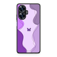 Thumbnail for Θήκη Realme C55 Dual Purple Mariposa από τη Smartfits με σχέδιο στο πίσω μέρος και μαύρο περίβλημα | Realme C55 Dual Purple Mariposa Case with Colorful Back and Black Bezels