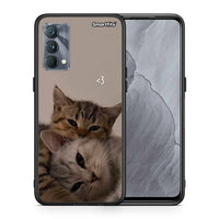 Thumbnail for Θήκη Realme GT Master Cats In Love από τη Smartfits με σχέδιο στο πίσω μέρος και μαύρο περίβλημα | Realme GT Master Cats In Love case with colorful back and black bezels