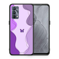 Thumbnail for Θήκη Αγίου Βαλεντίνου Realme GT Master Purple Mariposa από τη Smartfits με σχέδιο στο πίσω μέρος και μαύρο περίβλημα | Realme GT Master Purple Mariposa case with colorful back and black bezels