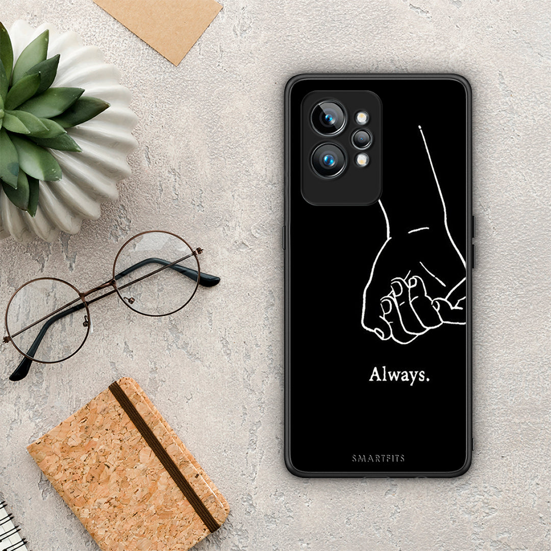 Θήκη Realme GT2 Always & Forever 1 από τη Smartfits με σχέδιο στο πίσω μέρος και μαύρο περίβλημα | Realme GT2 Always & Forever 1 Case with Colorful Back and Black Bezels
