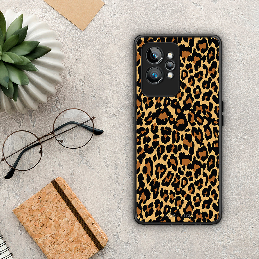 Θήκη Realme GT2 Pro Animal Leopard από τη Smartfits με σχέδιο στο πίσω μέρος και μαύρο περίβλημα | Realme GT2 Pro Animal Leopard Case with Colorful Back and Black Bezels