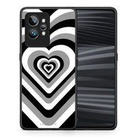 Thumbnail for Θήκη Realme GT2 Pro Black Hearts από τη Smartfits με σχέδιο στο πίσω μέρος και μαύρο περίβλημα | Realme GT2 Pro Black Hearts Case with Colorful Back and Black Bezels