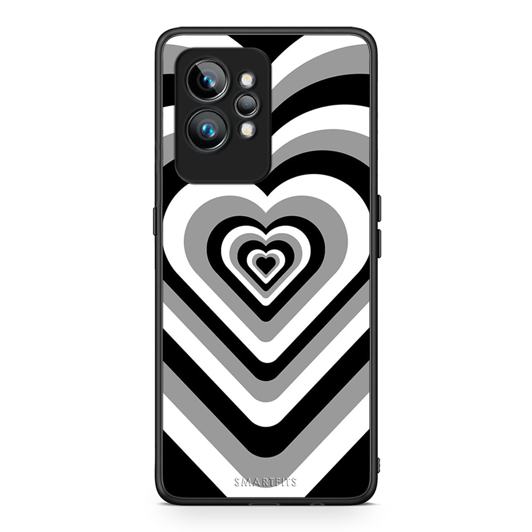Θήκη Realme GT2 Pro Black Hearts από τη Smartfits με σχέδιο στο πίσω μέρος και μαύρο περίβλημα | Realme GT2 Pro Black Hearts Case with Colorful Back and Black Bezels