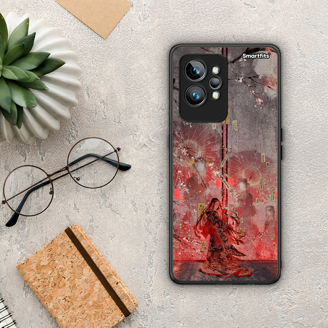 Θήκη Realme GT2 Nezuko Kamado από τη Smartfits με σχέδιο στο πίσω μέρος και μαύρο περίβλημα | Realme GT2 Nezuko Kamado Case with Colorful Back and Black Bezels