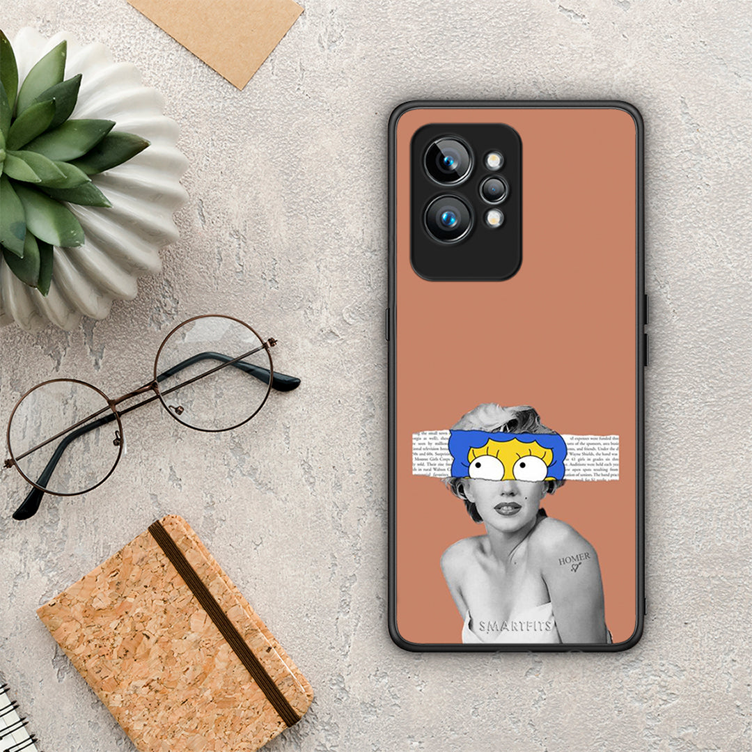 Θήκη Realme GT2 Sim Merilyn από τη Smartfits με σχέδιο στο πίσω μέρος και μαύρο περίβλημα | Realme GT2 Sim Merilyn Case with Colorful Back and Black Bezels