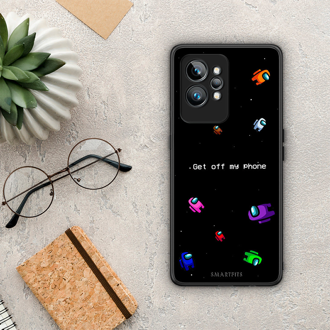 Θήκη Realme GT2 Text AFK από τη Smartfits με σχέδιο στο πίσω μέρος και μαύρο περίβλημα | Realme GT2 Text AFK Case with Colorful Back and Black Bezels