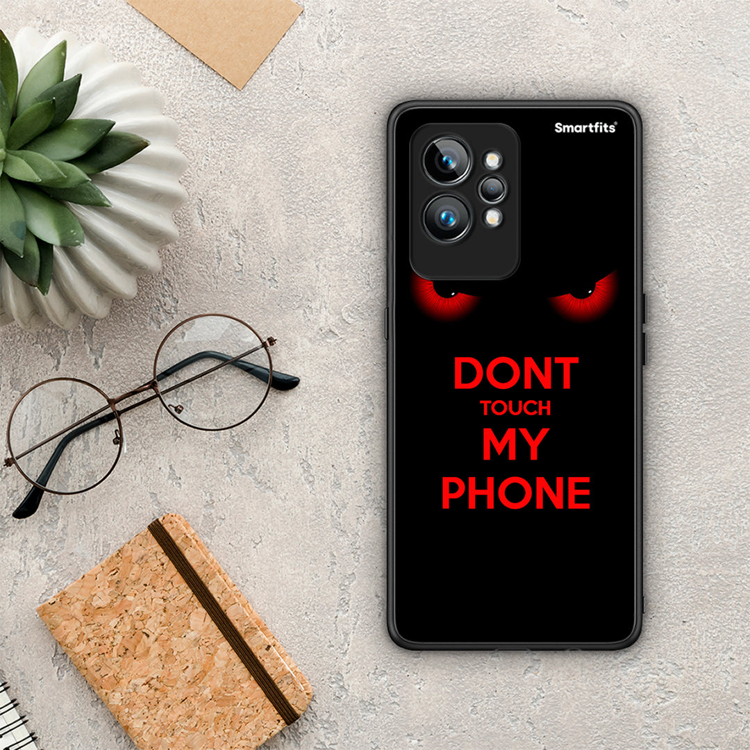 Θήκη Realme GT2 Touch My Phone από τη Smartfits με σχέδιο στο πίσω μέρος και μαύρο περίβλημα | Realme GT2 Touch My Phone Case with Colorful Back and Black Bezels