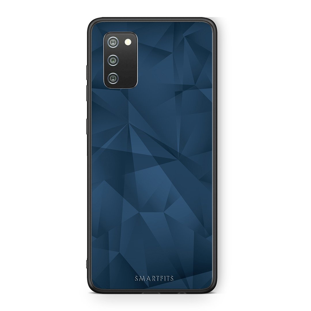 39 - Samsung A02s Blue Abstract Geometric case, cover, bumper