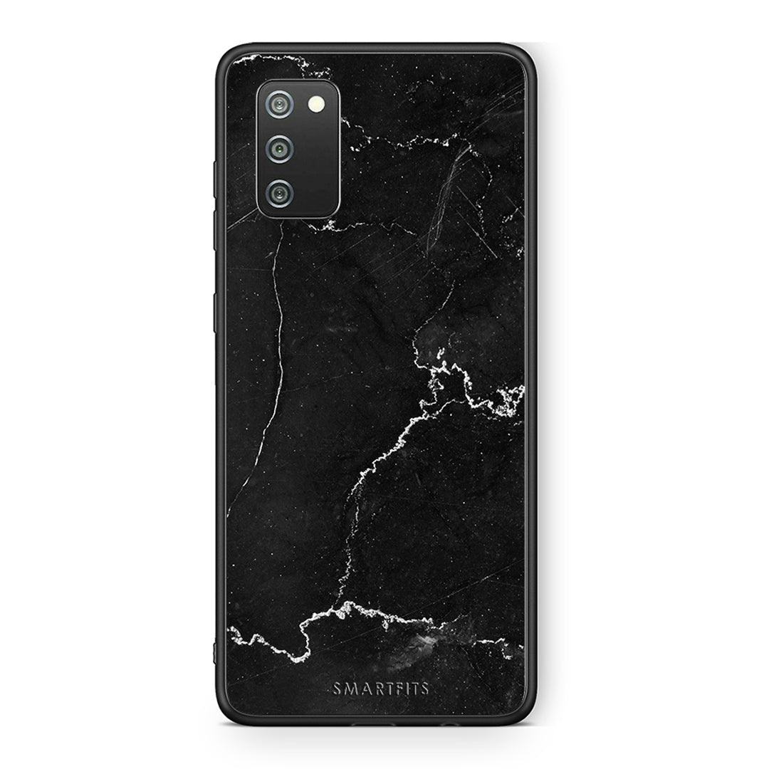 Samsung A02s Marble Black θήκη από τη Smartfits με σχέδιο στο πίσω μέρος και μαύρο περίβλημα | Smartphone case with colorful back and black bezels by Smartfits