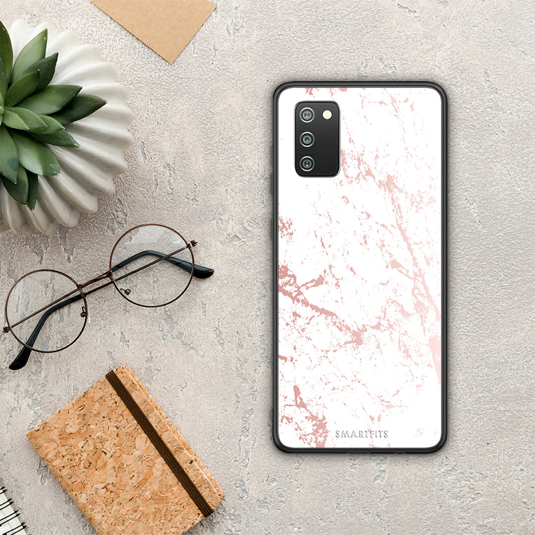 Marble Pink Splash - Samsung Galaxy A02s / M02s / F02s θήκη