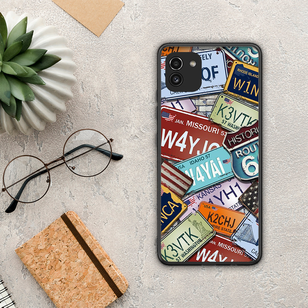 Car Plates - Samsung Galaxy A03 θήκη