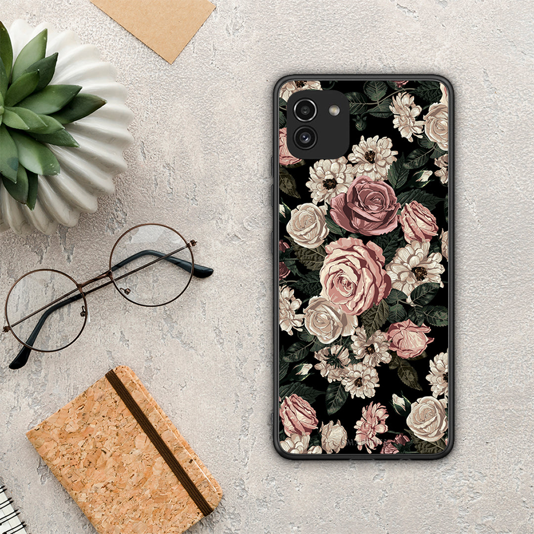 Flower Wild Roses - Samsung Galaxy A03 θήκη