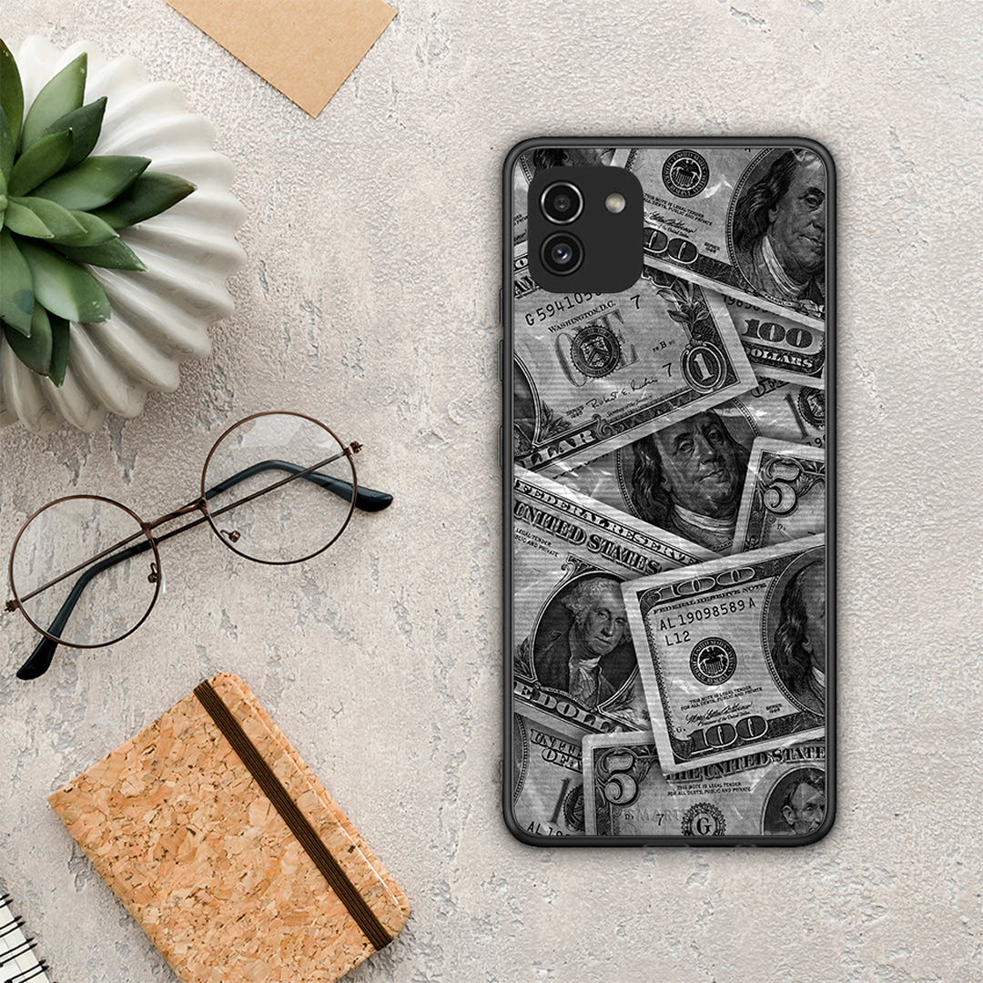 Money Dollars - Samsung Galaxy A03 θήκη