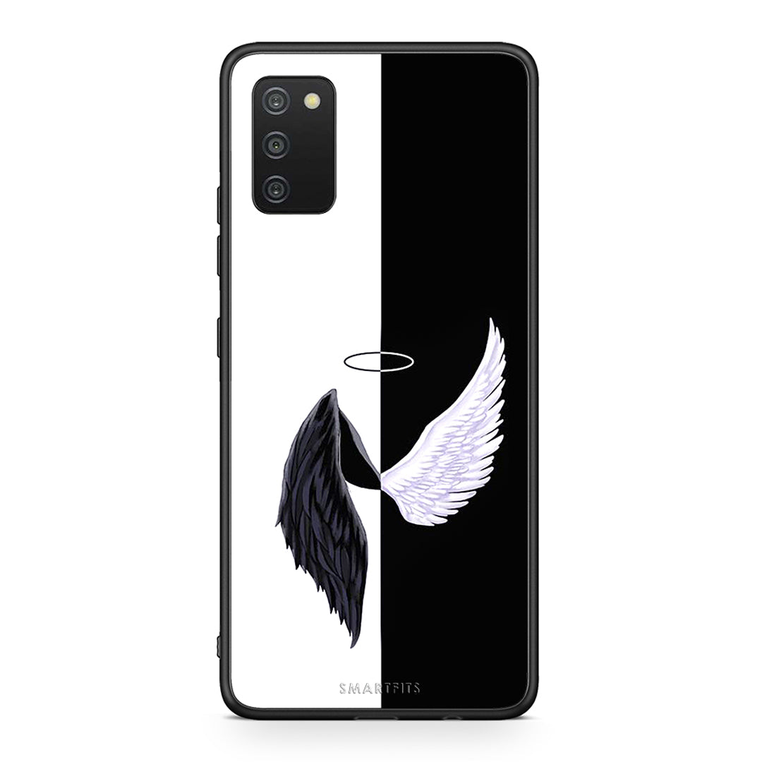 Samsung A03s Angels Demons θήκη από τη Smartfits με σχέδιο στο πίσω μέρος και μαύρο περίβλημα | Smartphone case with colorful back and black bezels by Smartfits