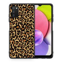 Thumbnail for Θήκη Samsung A03s Leopard Animal από τη Smartfits με σχέδιο στο πίσω μέρος και μαύρο περίβλημα | Samsung A03s Leopard Animal case with colorful back and black bezels