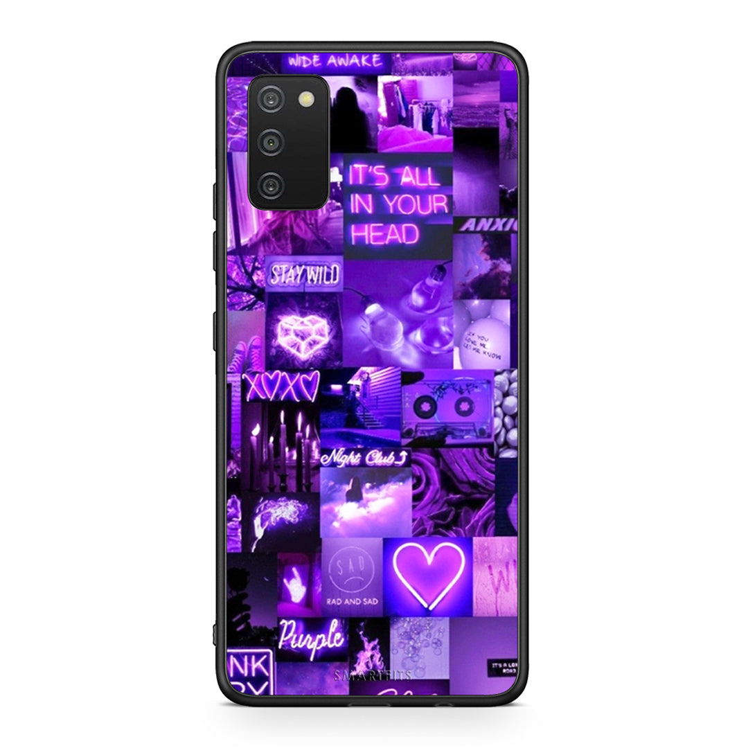 Samsung A03s Collage Stay Wild Θήκη Αγίου Βαλεντίνου από τη Smartfits με σχέδιο στο πίσω μέρος και μαύρο περίβλημα | Smartphone case with colorful back and black bezels by Smartfits