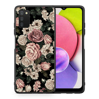 Thumbnail for Θήκη Samsung A03s Wild Roses Flower από τη Smartfits με σχέδιο στο πίσω μέρος και μαύρο περίβλημα | Samsung A03s Wild Roses Flower case with colorful back and black bezels