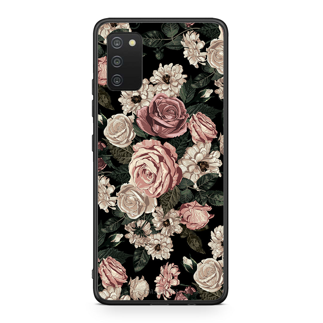 4 - Samsung A03s Wild Roses Flower case, cover, bumper