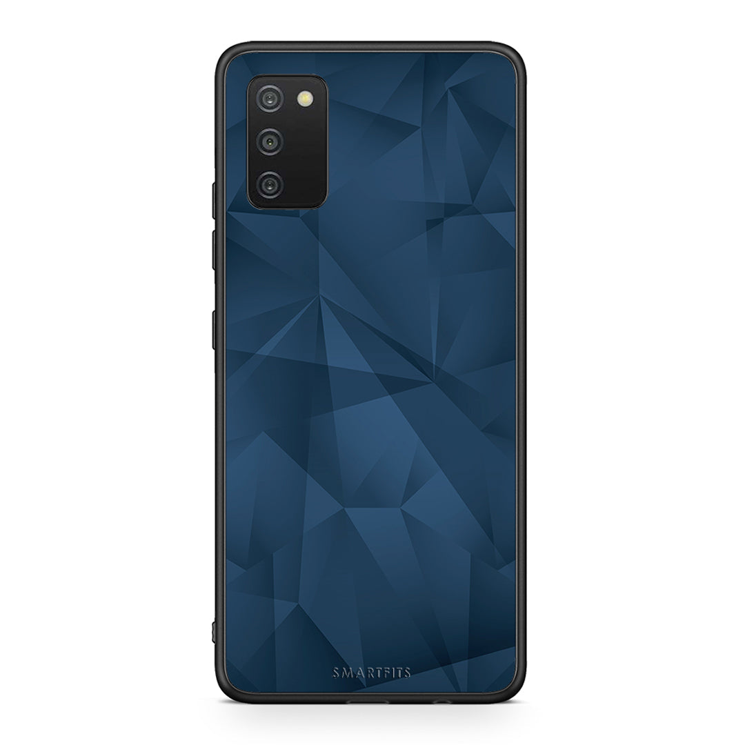 39 - Samsung A03s Blue Abstract Geometric case, cover, bumper