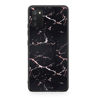 Thumbnail for 4 - Samsung A03s Black Rosegold Marble case, cover, bumper