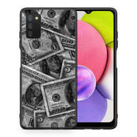 Thumbnail for Θήκη Samsung A03s Money Dollars από τη Smartfits με σχέδιο στο πίσω μέρος και μαύρο περίβλημα | Samsung A03s Money Dollars case with colorful back and black bezels