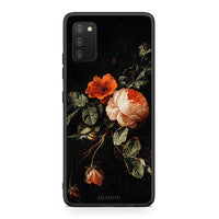 Thumbnail for Samsung A03s Vintage Roses θήκη από τη Smartfits με σχέδιο στο πίσω μέρος και μαύρο περίβλημα | Smartphone case with colorful back and black bezels by Smartfits