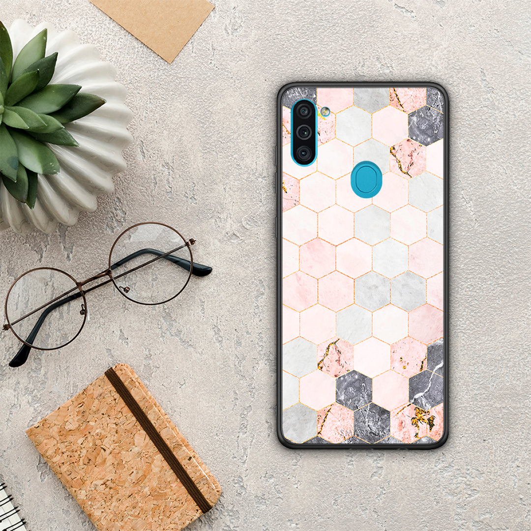 Marble Hexagon Pink - Samsung Galaxy A11 / M11 θήκη