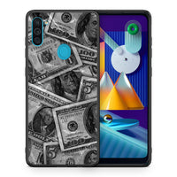 Thumbnail for Θήκη Samsung A11/M11 Money Dollars από τη Smartfits με σχέδιο στο πίσω μέρος και μαύρο περίβλημα | Samsung A11/M11 Money Dollars case with colorful back and black bezels