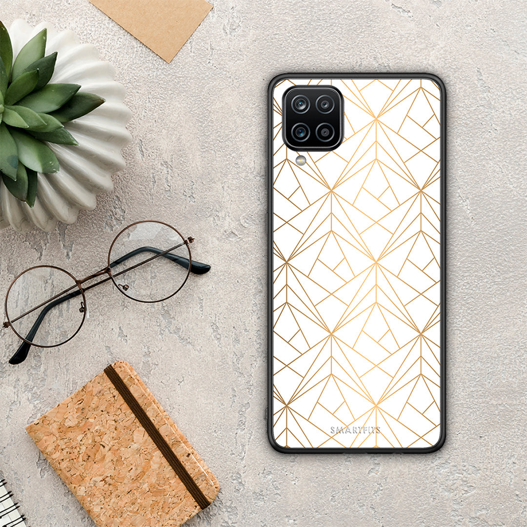 Geometric Luxury White - Samsung Galaxy A12 θήκη