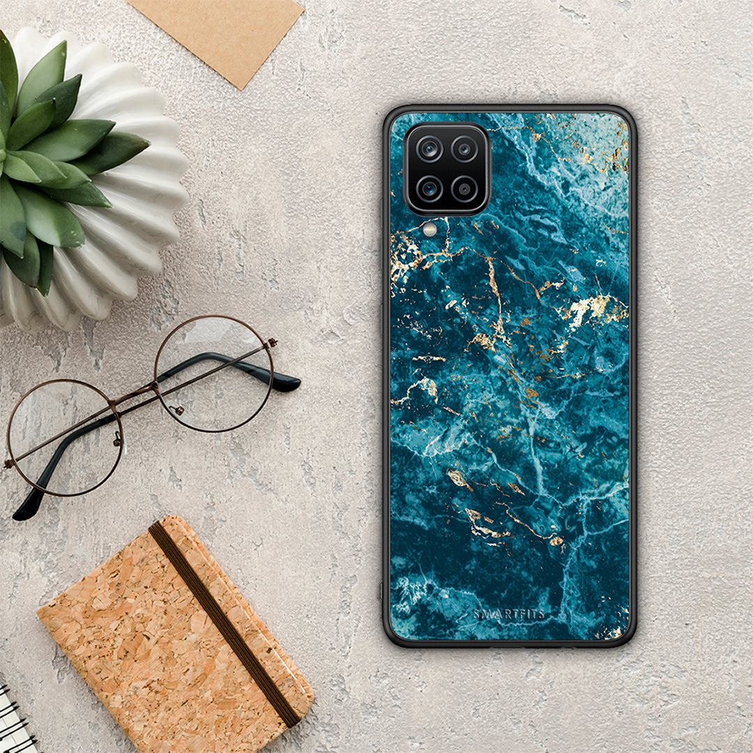 Marble Blue - Samsung Galaxy A12 θήκη