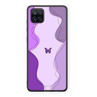 Thumbnail for Samsung A12 Purple Mariposa Θήκη Αγίου Βαλεντίνου από τη Smartfits με σχέδιο στο πίσω μέρος και μαύρο περίβλημα | Smartphone case with colorful back and black bezels by Smartfits