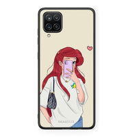 Thumbnail for Samsung A12 Walking Mermaid Θήκη από τη Smartfits με σχέδιο στο πίσω μέρος και μαύρο περίβλημα | Smartphone case with colorful back and black bezels by Smartfits