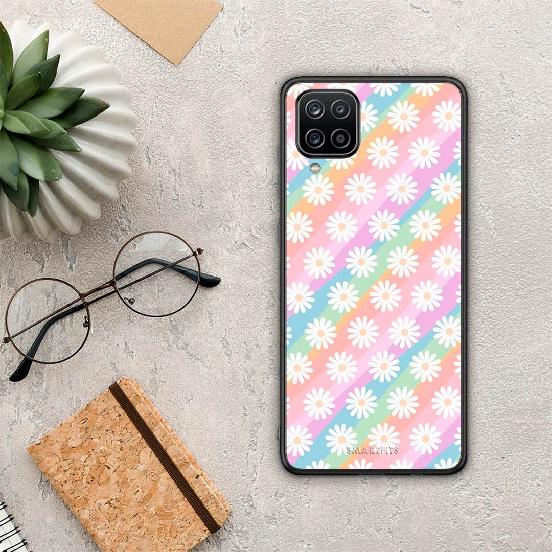 White Daisies - Samsung Galaxy A12 θήκη