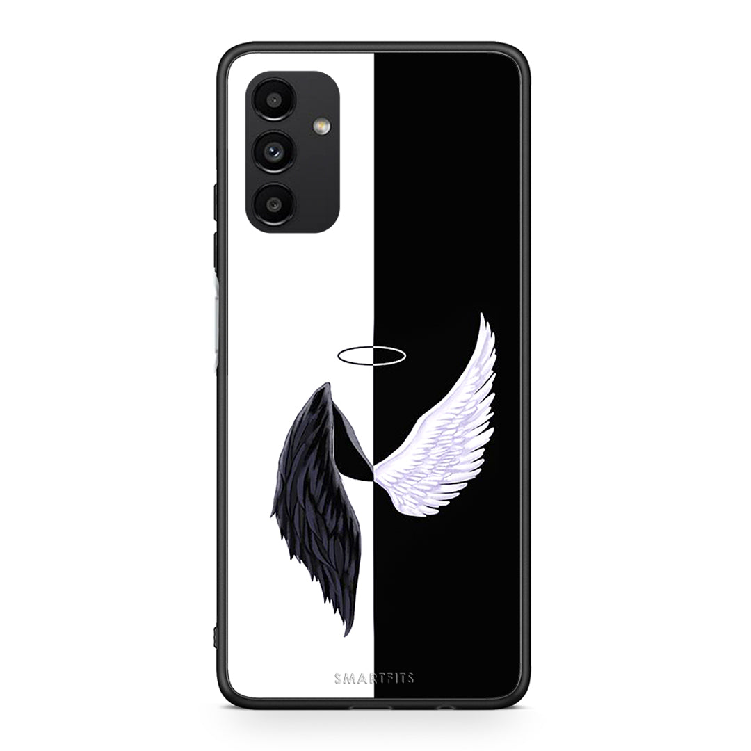 Samsung A13 5G Angels Demons θήκη από τη Smartfits με σχέδιο στο πίσω μέρος και μαύρο περίβλημα | Smartphone case with colorful back and black bezels by Smartfits