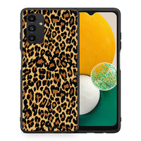 Thumbnail for Θήκη Samsung A04s Leopard Animal από τη Smartfits με σχέδιο στο πίσω μέρος και μαύρο περίβλημα | Samsung A04s Leopard Animal case with colorful back and black bezels