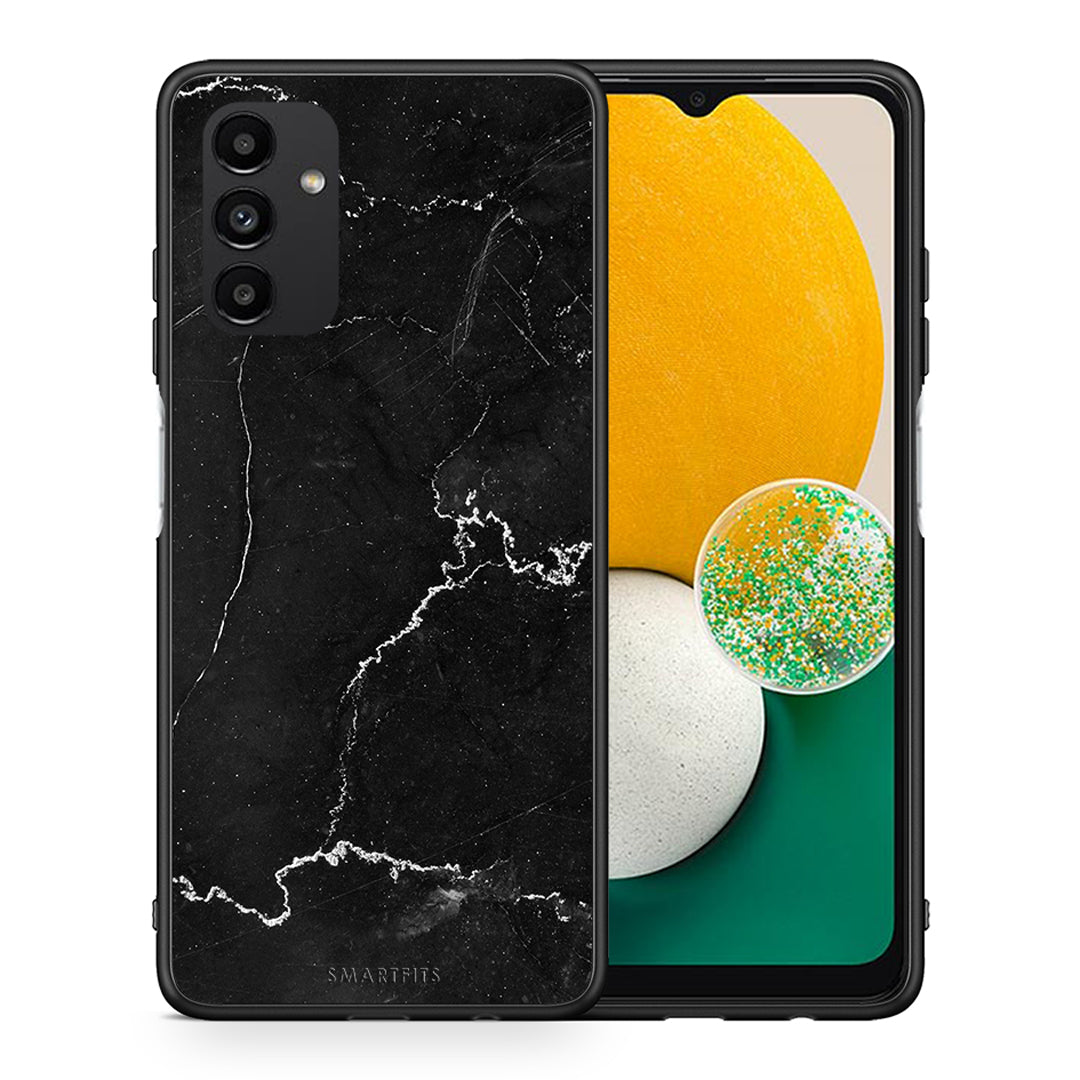 Θήκη Samsung A13 5G Marble Black από τη Smartfits με σχέδιο στο πίσω μέρος και μαύρο περίβλημα | Samsung A13 5G Marble Black case with colorful back and black bezels