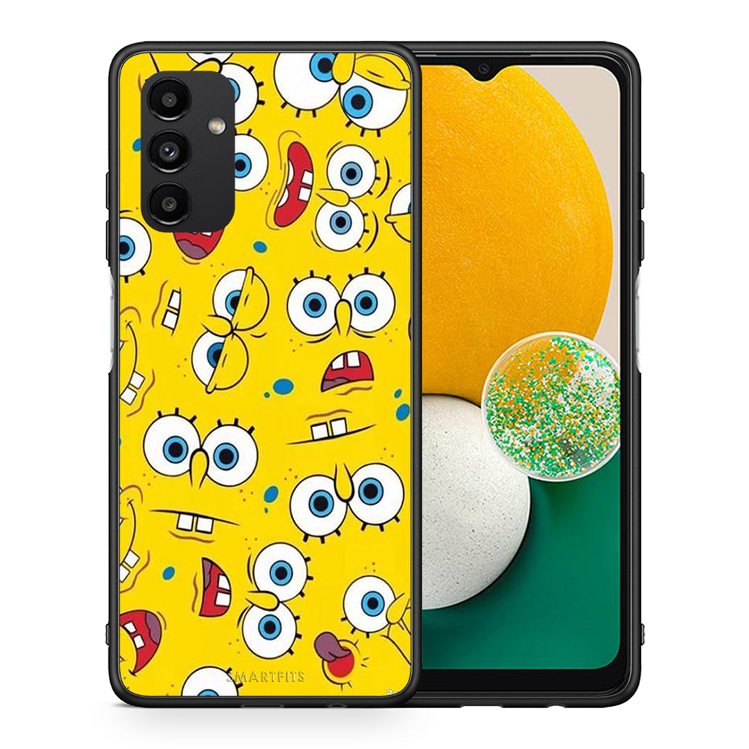 Θήκη Samsung A13 5G Sponge PopArt από τη Smartfits με σχέδιο στο πίσω μέρος και μαύρο περίβλημα | Samsung A13 5G Sponge PopArt case with colorful back and black bezels