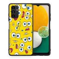 Thumbnail for Θήκη Samsung A13 5G Sponge PopArt από τη Smartfits με σχέδιο στο πίσω μέρος και μαύρο περίβλημα | Samsung A13 5G Sponge PopArt case with colorful back and black bezels