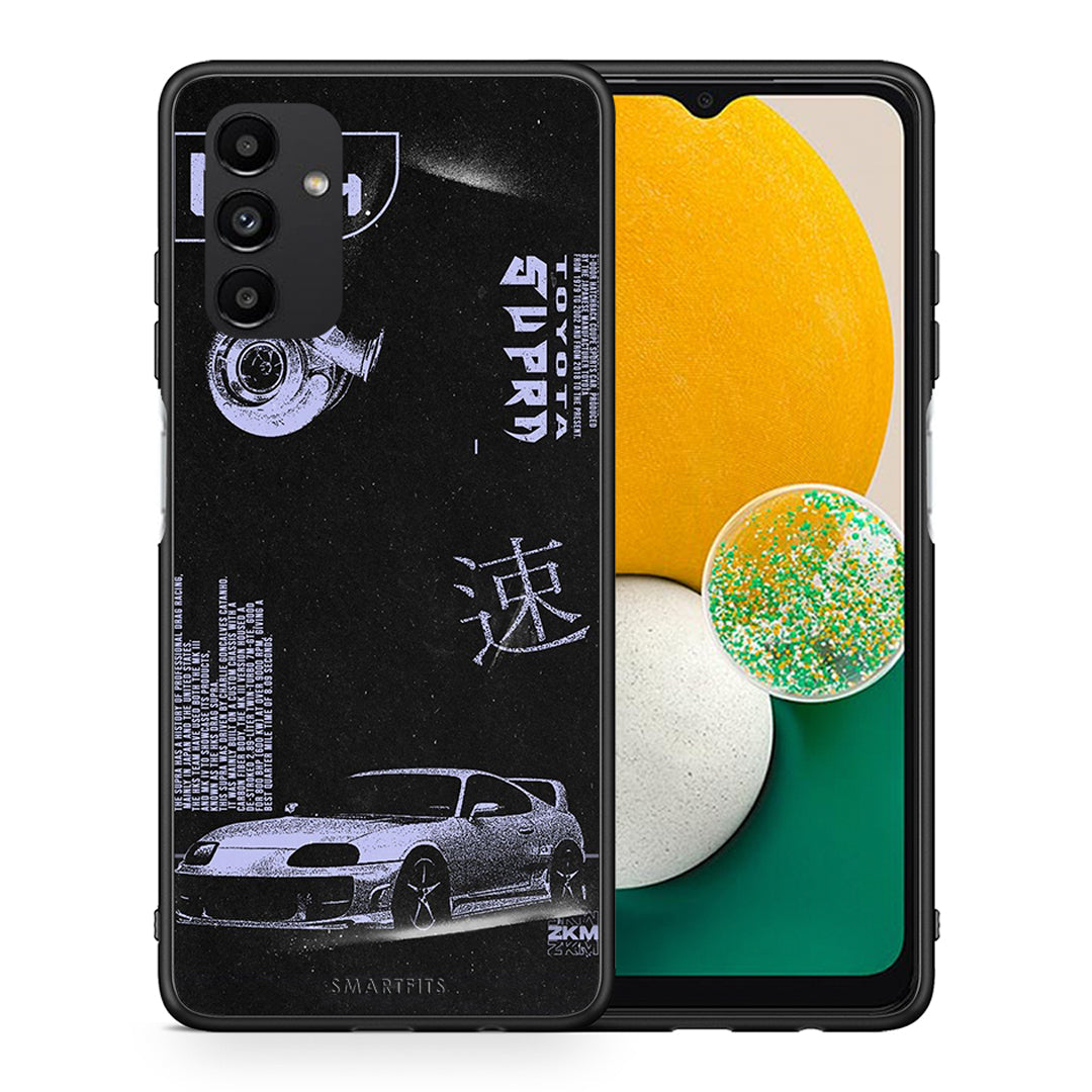 Θήκη Αγίου Βαλεντίνου Samsung A13 5G Tokyo Drift από τη Smartfits με σχέδιο στο πίσω μέρος και μαύρο περίβλημα | Samsung A13 5G Tokyo Drift case with colorful back and black bezels