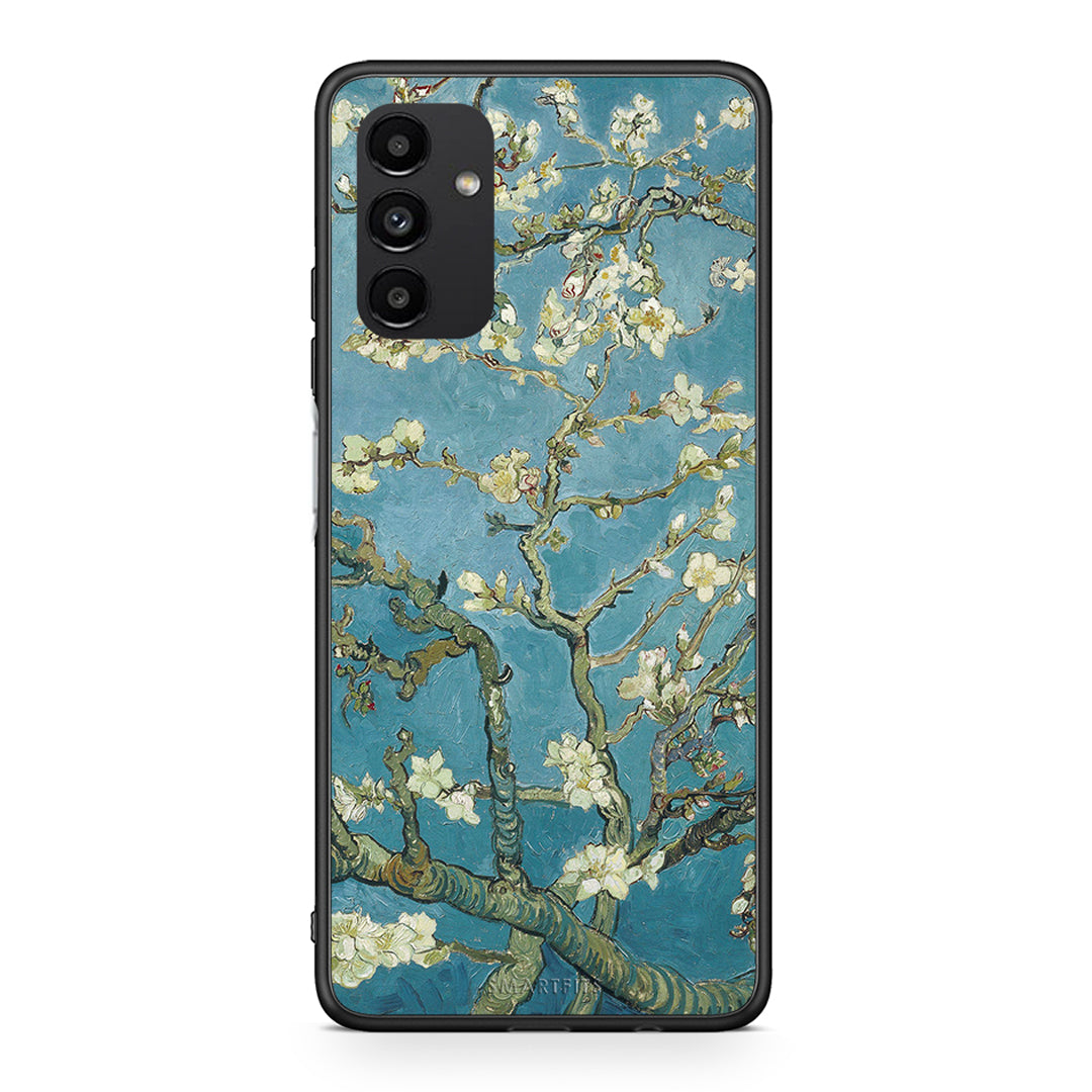 Samsung A13 5G White Blossoms θήκη από τη Smartfits με σχέδιο στο πίσω μέρος και μαύρο περίβλημα | Smartphone case with colorful back and black bezels by Smartfits