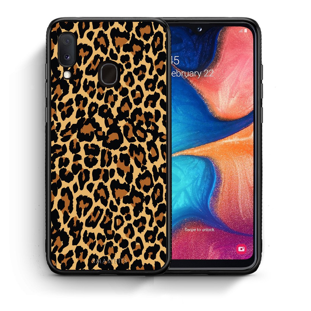 Θήκη Samsung Galaxy A30 Leopard Animal από τη Smartfits με σχέδιο στο πίσω μέρος και μαύρο περίβλημα | Samsung Galaxy A30 Leopard Animal case with colorful back and black bezels