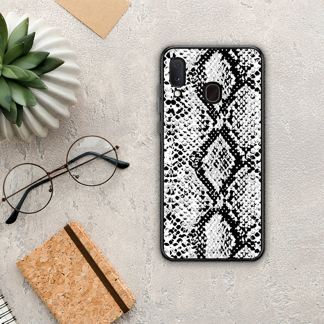 Animal White Snake - Samsung Galaxy M20 θήκη