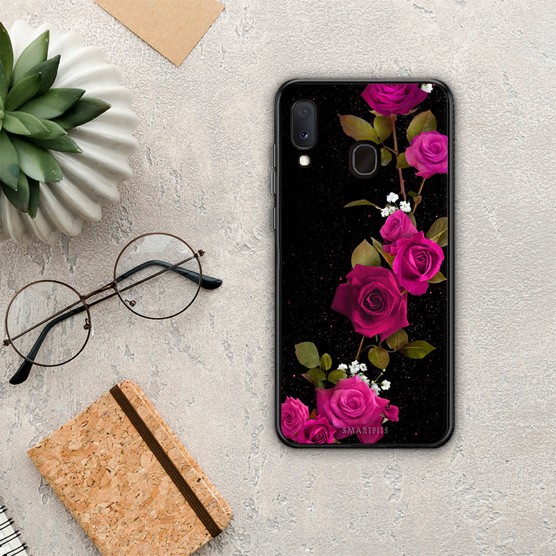 Flower Red Roses - Samsung Galaxy A20e θήκη
