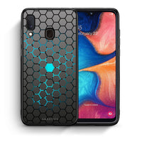 Thumbnail for Θήκη Samsung Galaxy M20 Hexagonal Geometric από τη Smartfits με σχέδιο στο πίσω μέρος και μαύρο περίβλημα | Samsung Galaxy M20 Hexagonal Geometric case with colorful back and black bezels