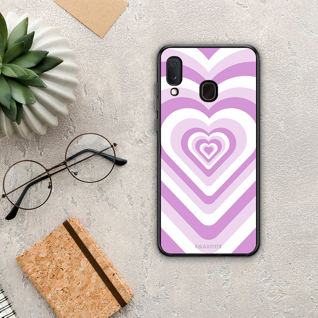 Lilac Hearts - Samsung Galaxy M20 θήκη