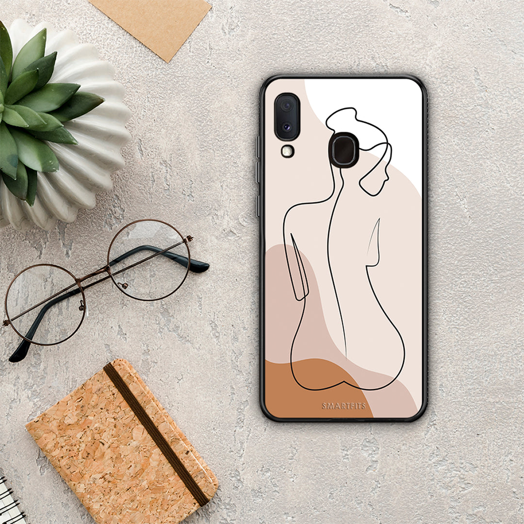 LineArt Woman - Samsung Galaxy M20 θήκη