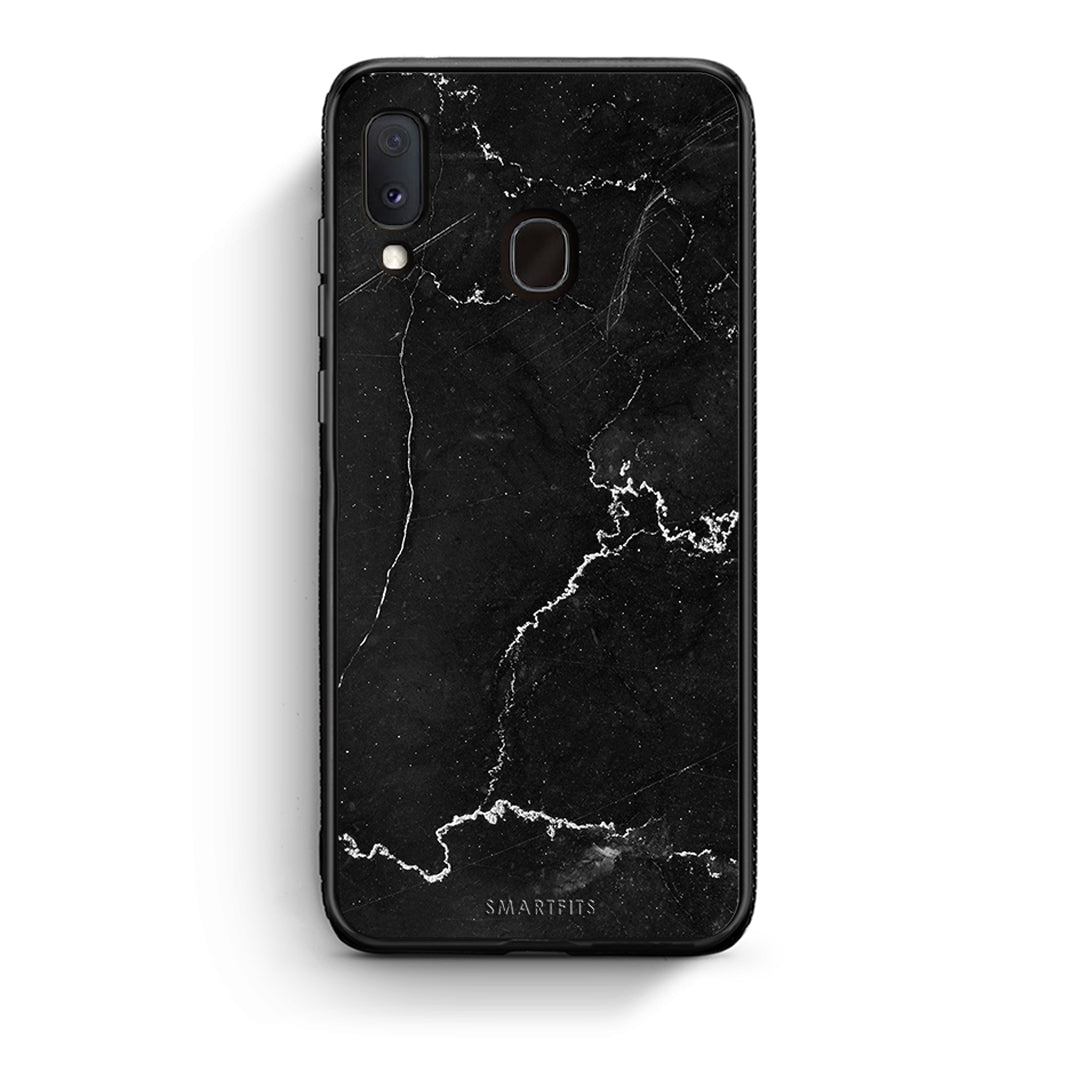 Samsung A20e Marble Black θήκη από τη Smartfits με σχέδιο στο πίσω μέρος και μαύρο περίβλημα | Smartphone case with colorful back and black bezels by Smartfits